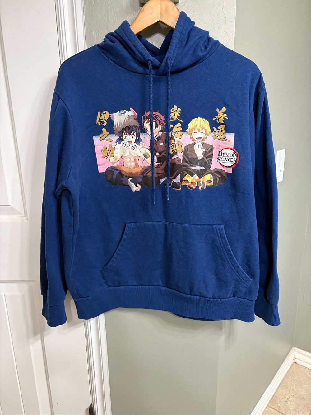 Navy Demon Slayer Graphic Crewneck Sweatshirt